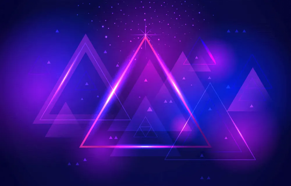 三角形光效背景预览图 Triangular Light Effect Background