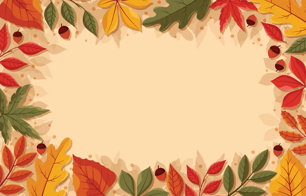秋季花卉背景预览图 Fall Floral Background