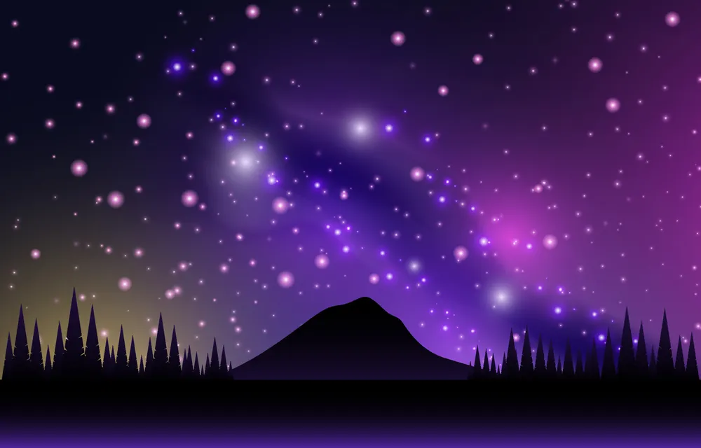 彩色银河背景预览图 Colorful Milkyway Background