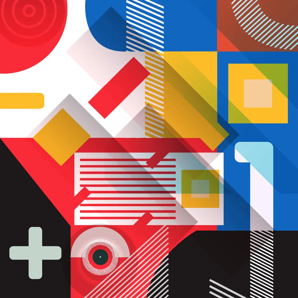 抽象矩形构图背景预览图 Abstract Rectangle Composition Background