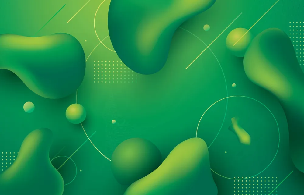 抽象流体绿色背景预览图 Abstract Fluid Green Background
