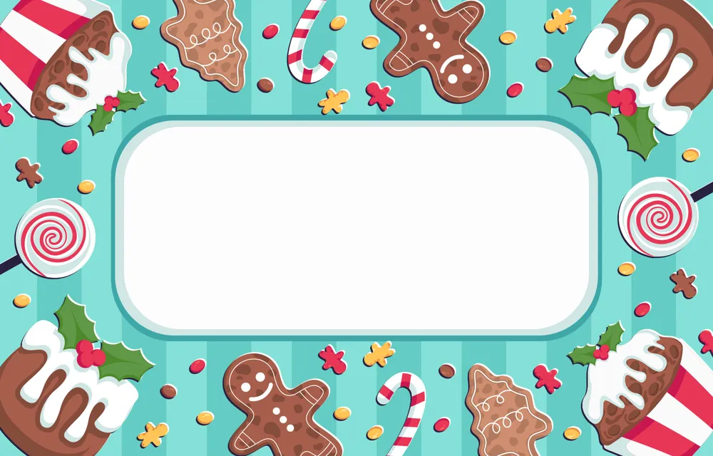 圣诞食物背景预览图 Christmas Food Background