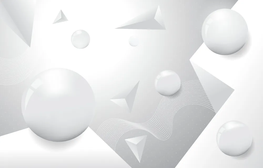 3D单色几何背景预览图 3D Monochrome Geometric Background