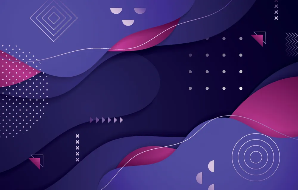 深色平面矢量背景预览图 Dark flat vector background