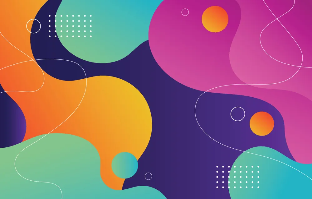 带充满活力色彩主题的现代抽象背景预览图 Modern Abstract Background with Vibrant Color Theme