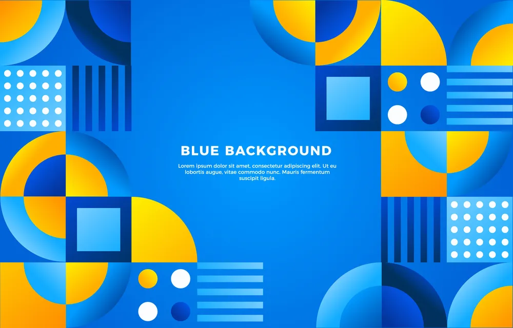 蓝色现代几何背景预览图 Modern geometric background with blue color