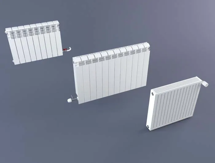 不同型号的散热器3D模型预览图