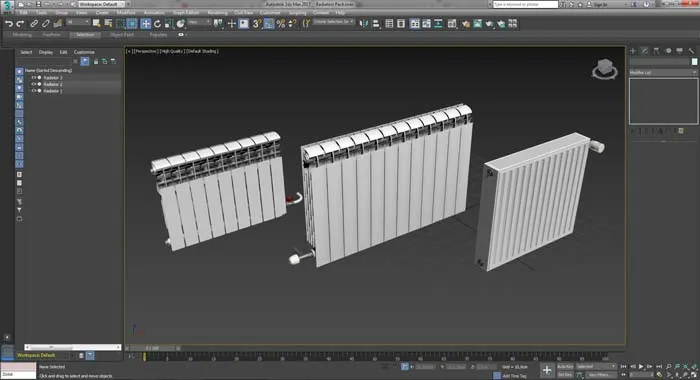 不同型号的散热器3D模型预览图7