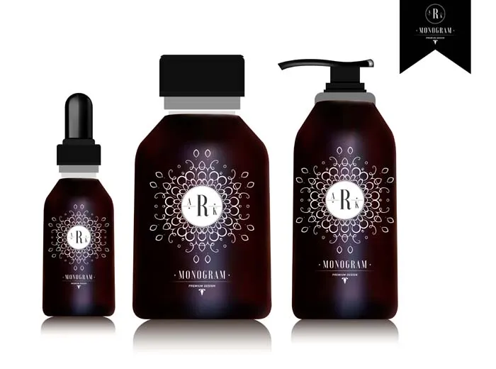 逼真的棕色精油瓶样机矢量模型预览图9