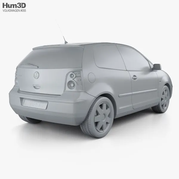 大众汽车Polo Mk4 3-door 2001 3D/C4D模型预览图11