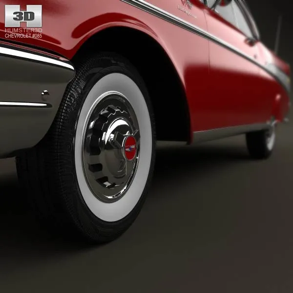 雪佛兰Chevrolet Bel Air Sport Coupe 1957 3D模型预览图8
