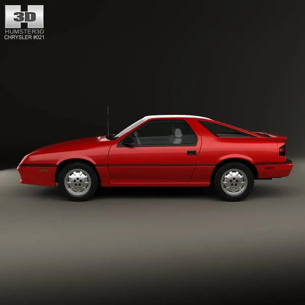 克莱斯勒Chrysler Daytona Shelby Z 1987 3D/C4D模型预览图4