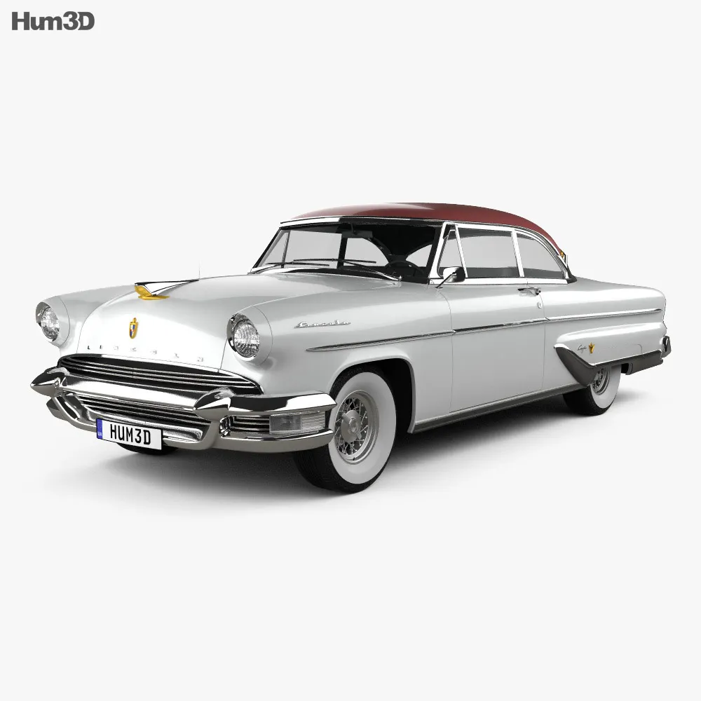 林肯·卡普里（Lincoln Capri）Hardtop Coupe 1955 3D模型预览图
