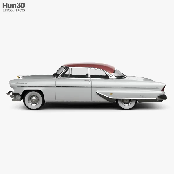 林肯·卡普里（Lincoln Capri）Hardtop Coupe 1955 3D模型预览图4