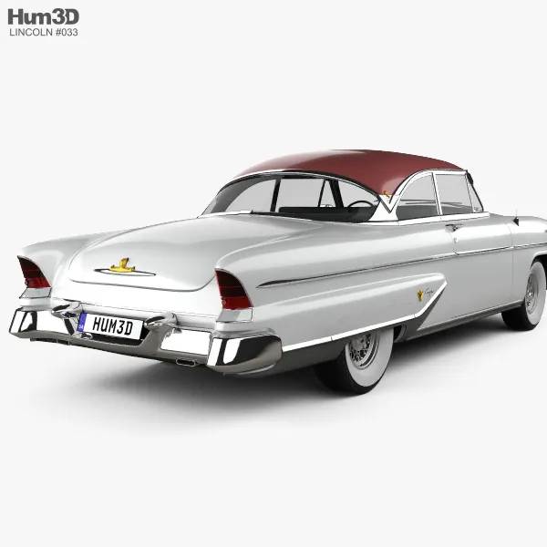 林肯·卡普里（Lincoln Capri）Hardtop Coupe 1955 3D模型预览图6