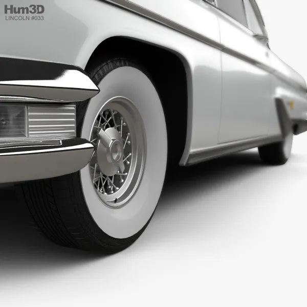 林肯·卡普里（Lincoln Capri）Hardtop Coupe 1955 3D模型预览图7