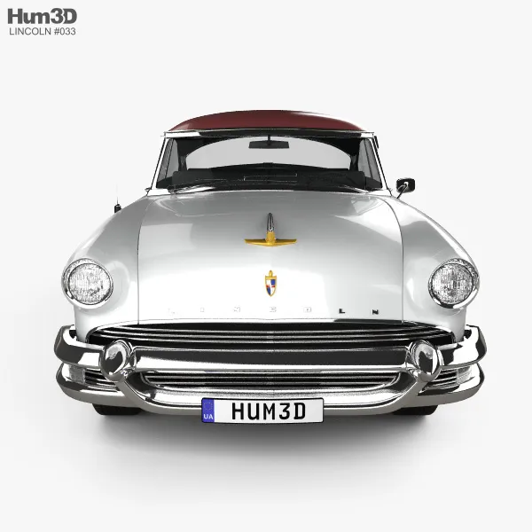 林肯·卡普里（Lincoln Capri）Hardtop Coupe 1955 3D模型预览图9