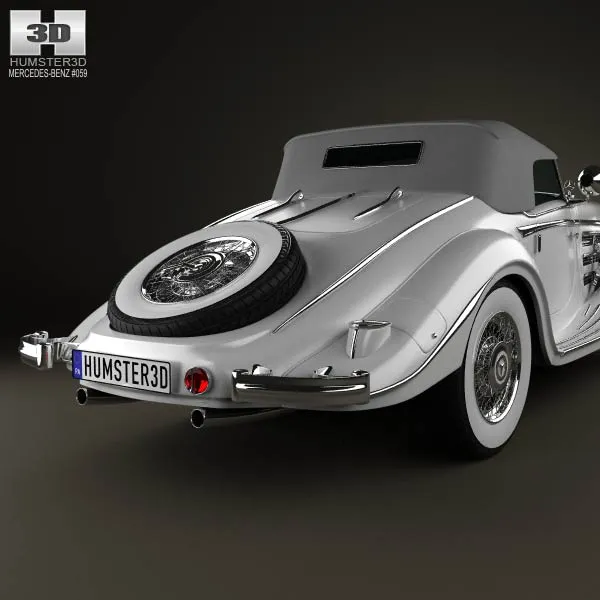 梅赛德斯-奔驰 500K Special Roadster 1936 3D模型预览图6
