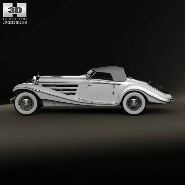 梅赛德斯-奔驰 500K Special Roadster 1936 3D模型预览图4