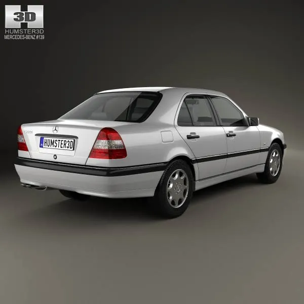 梅赛德斯-奔驰 C-Class (W202) sedan 1997 3D模型预览图1