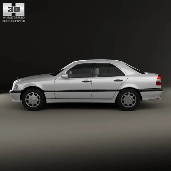 梅赛德斯-奔驰 C-Class (W202) sedan 1997 3D模型预览图4