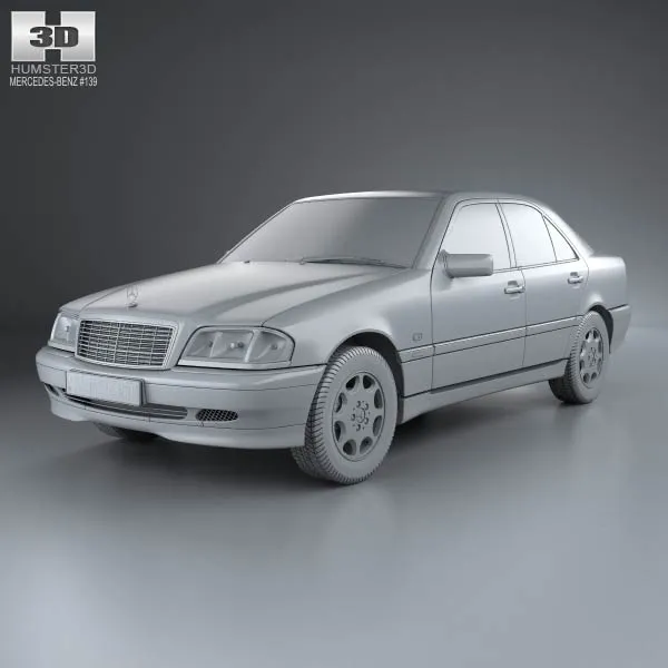 梅赛德斯-奔驰 C-Class (W202) sedan 1997 3D模型预览图10