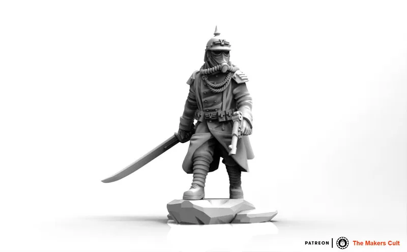 Valor Korps – 瓦尔特中士人偶手办摆件3D模型预览图