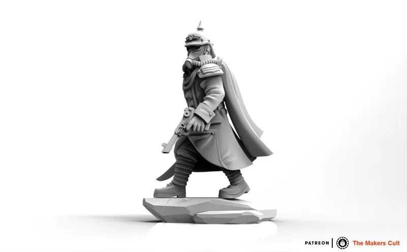 Valor Korps – 瓦尔特中士人偶手办摆件3D模型预览图3