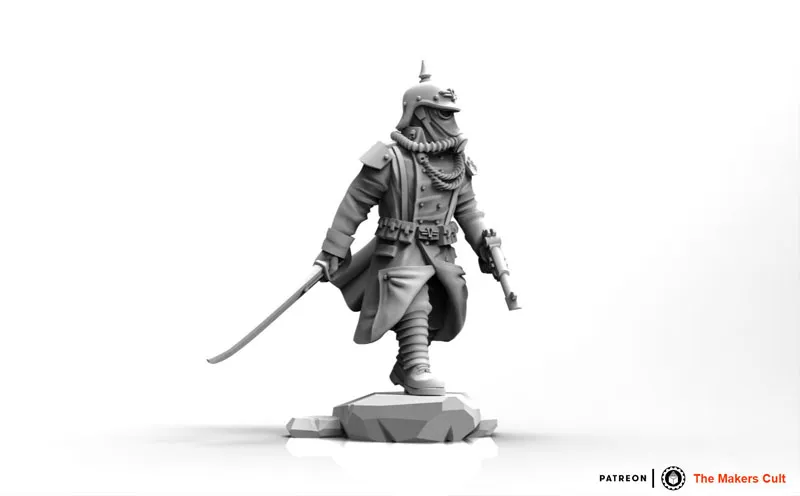 Valor Korps – 瓦尔特中士人偶手办摆件3D模型预览图4