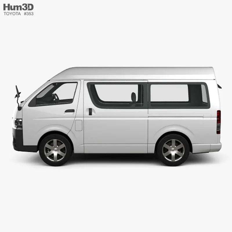 Toyota Hiace Passenger Van L1H3 DX 2013丰田海狮客车3D模型预览图4