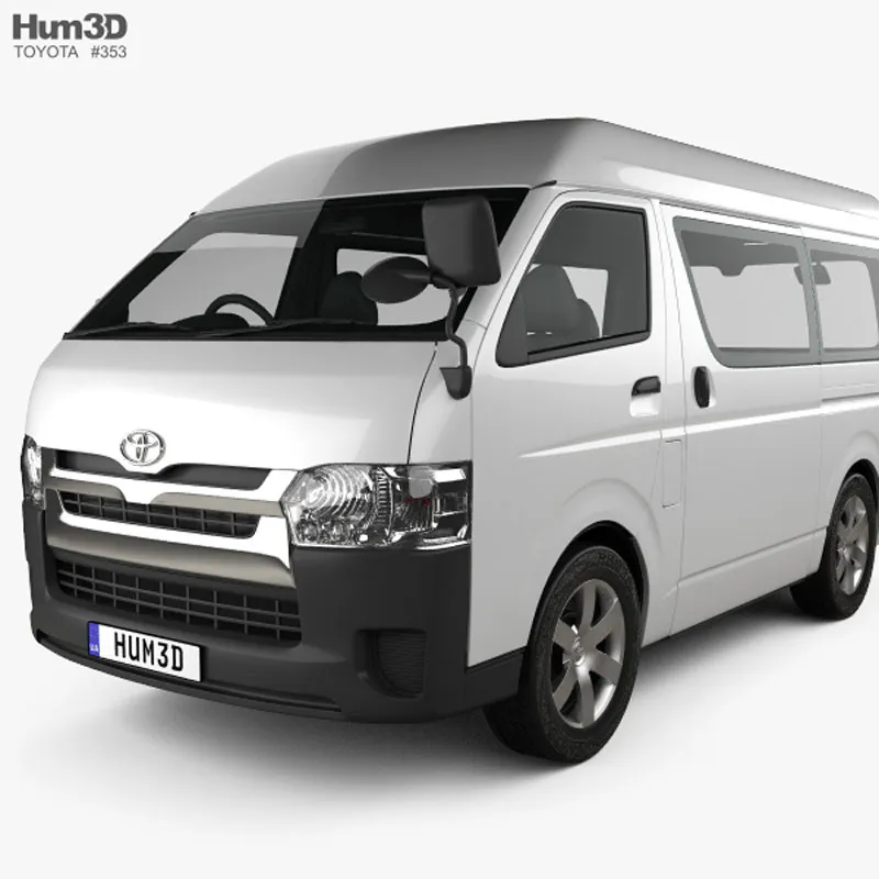 Toyota Hiace Passenger Van L1H3 DX 2013丰田海狮客车3D模型预览图5