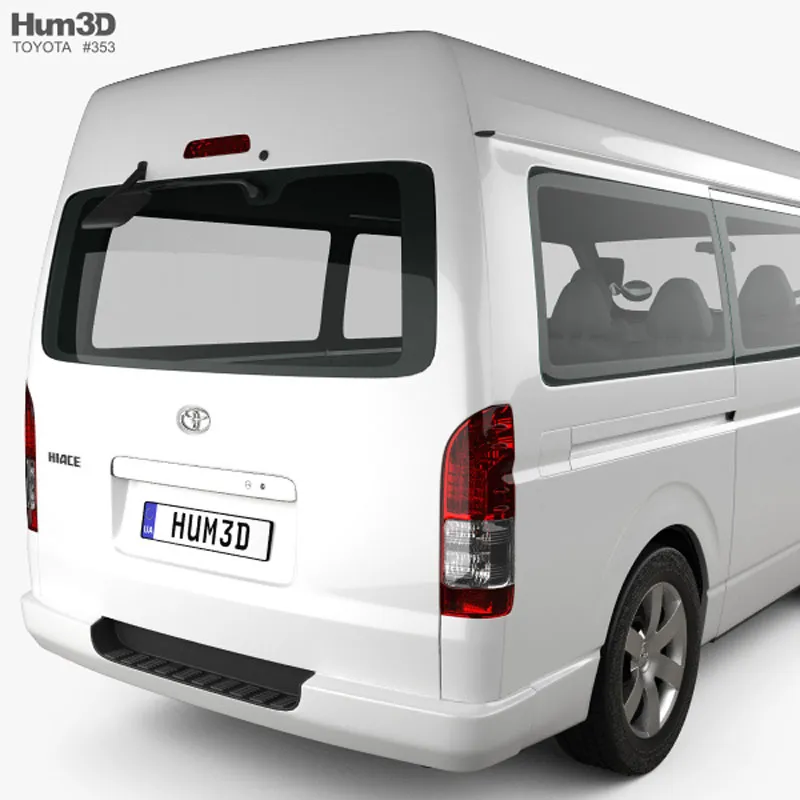 Toyota Hiace Passenger Van L1H3 DX 2013丰田海狮客车3D模型预览图8