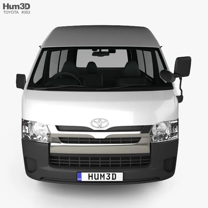 Toyota Hiace Passenger Van L1H3 DX 2013丰田海狮客车3D模型预览图9
