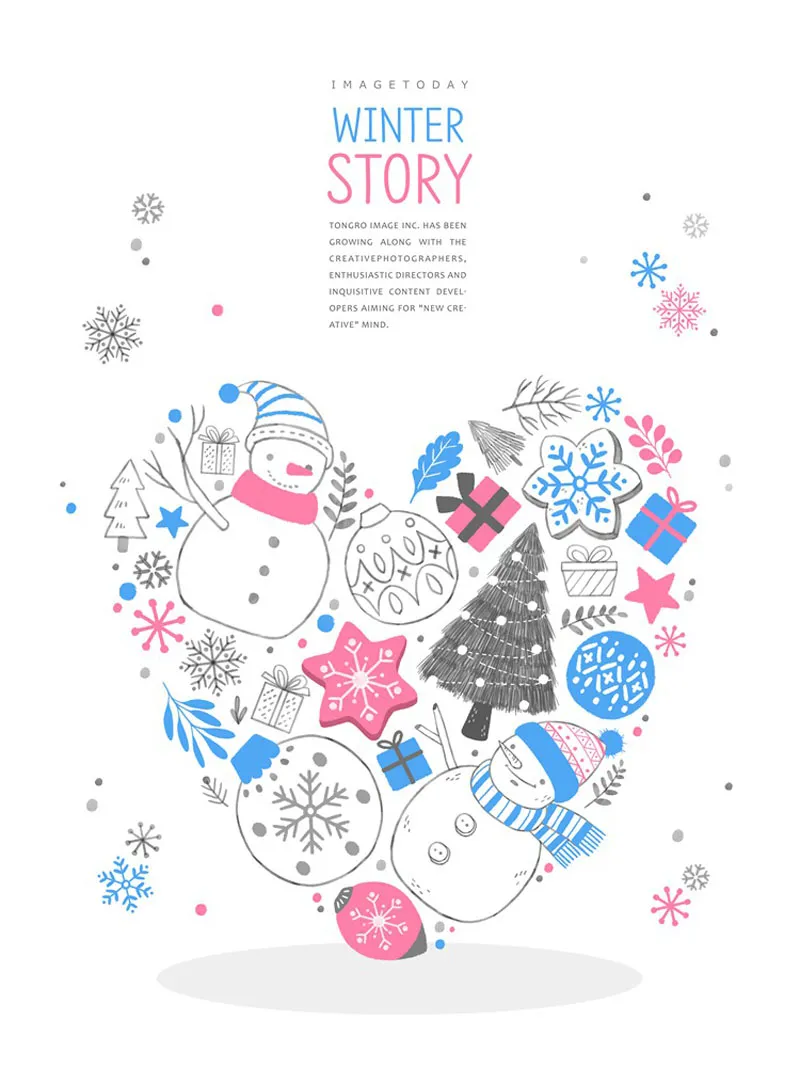 圣诞节雪人雪花圣诞礼物靴子装饰海报插图预览图7