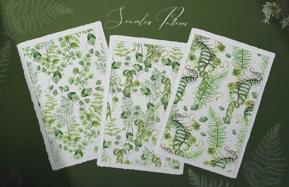 蕨类植物水彩PNG免扣素材预览图7
