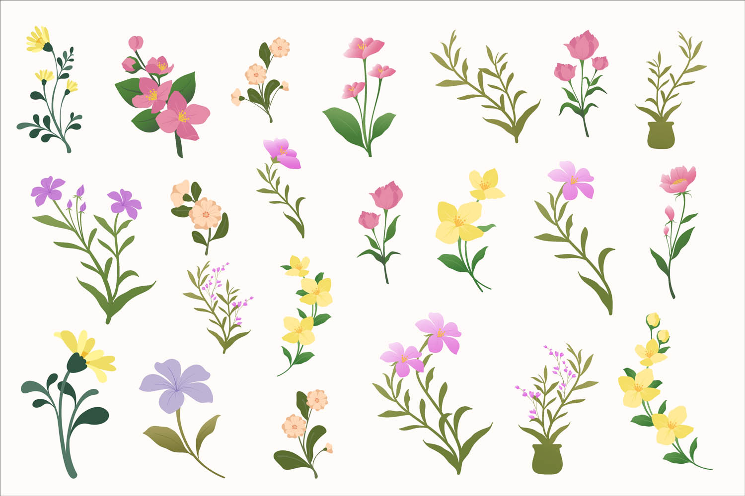 花卉植物插图预览图