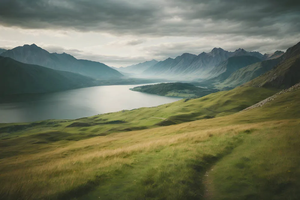 湖泊与山脉风景背景图片预览图7