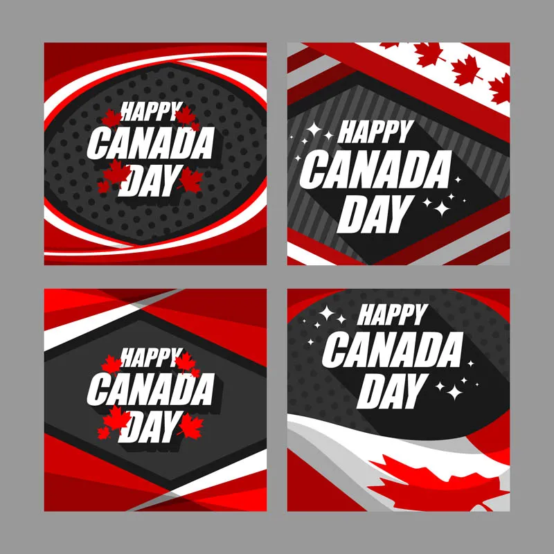 Happy Canada Day Card Design Collection