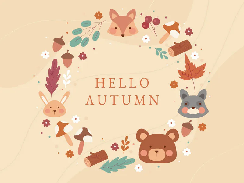 Hello Autumn Cute Background