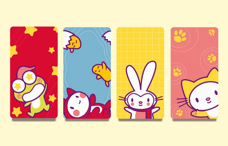 Social Media Story Templates with Cute Animal Characters