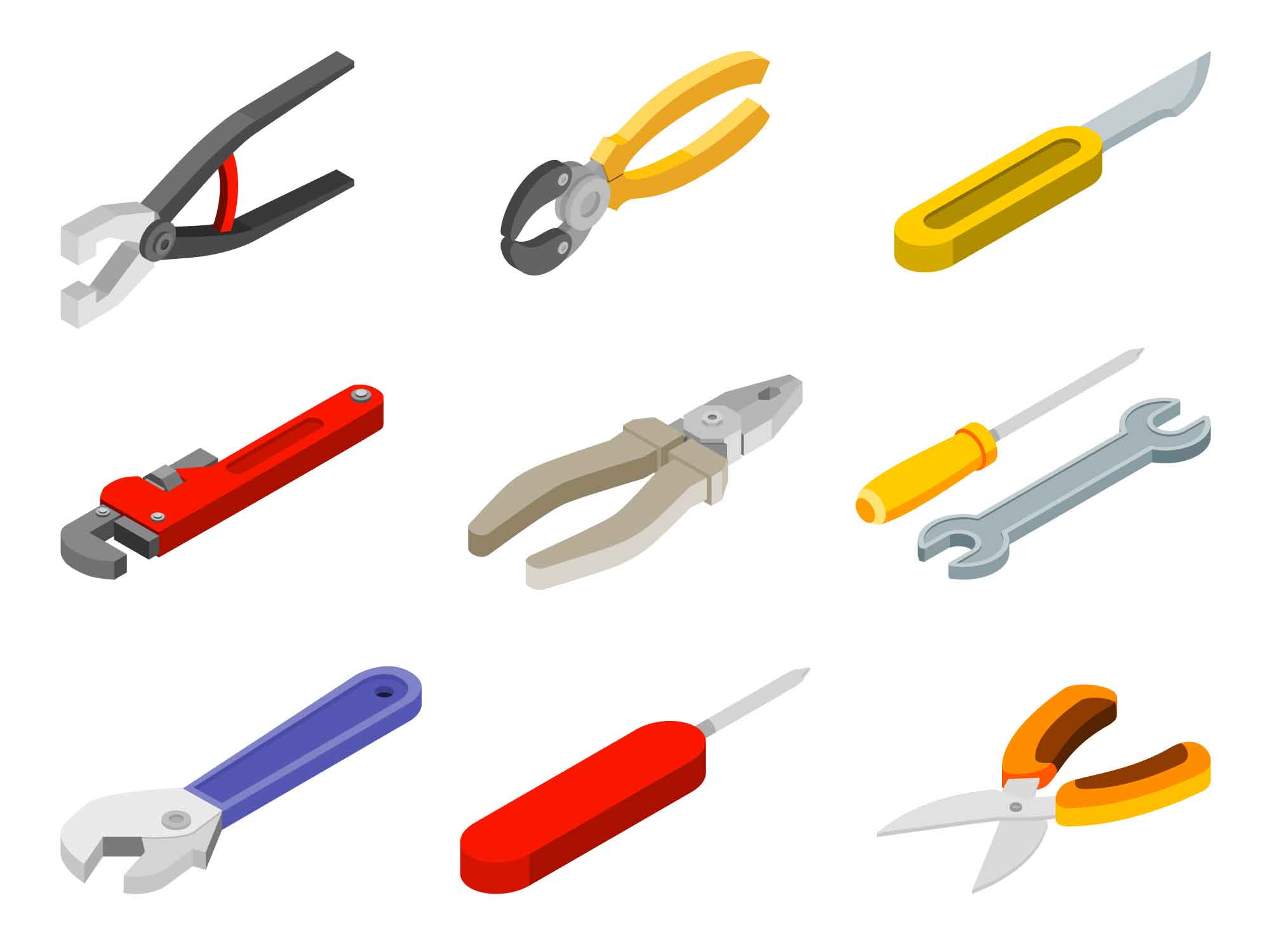 Multitool Isometric Icons