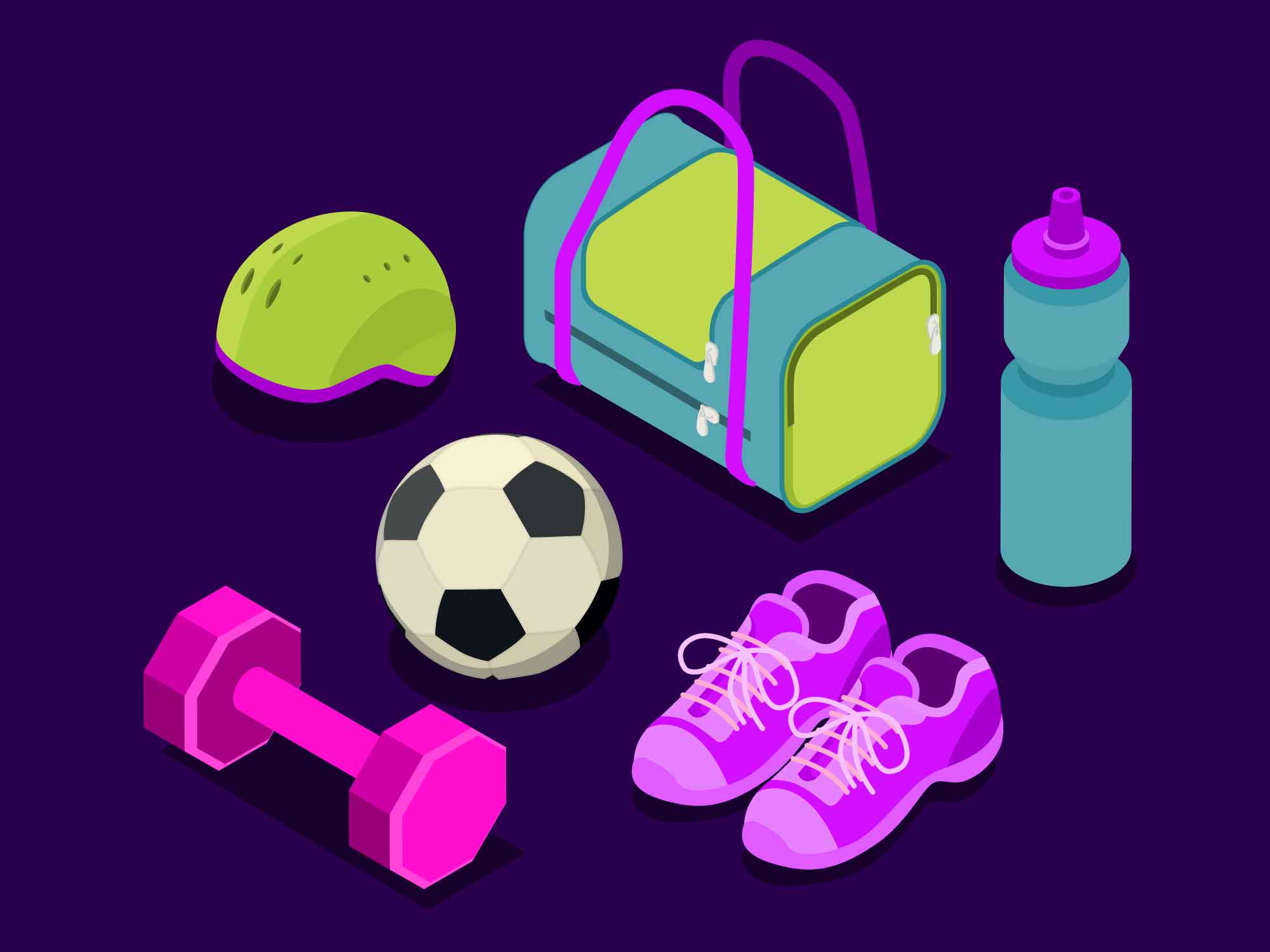 Sport Activity Isometric Icons