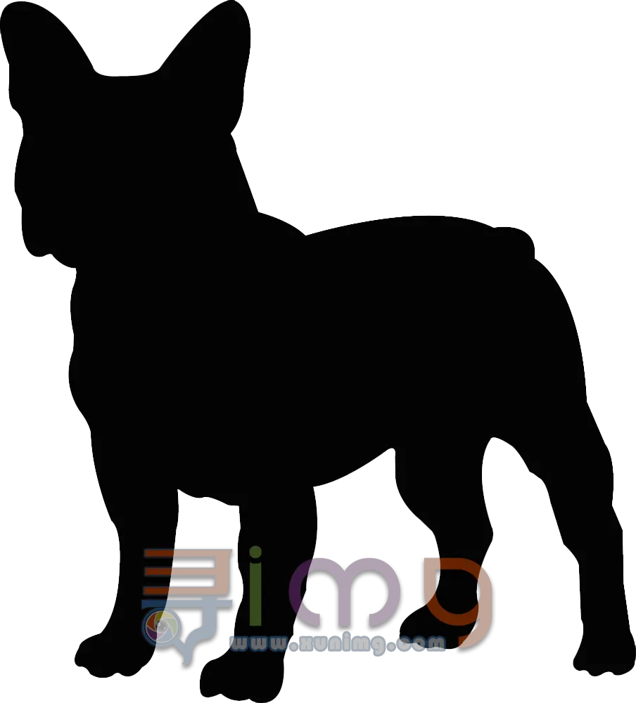 斗牛犬PNG黑色免扣图片，尺寸：904×1000像素预览图