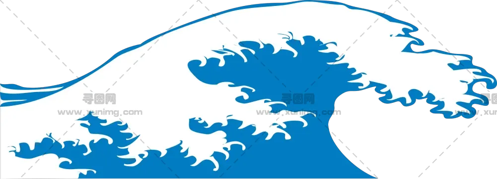 海浪透明背景pNG免抠图片|分辨率：2400×870像素预览图