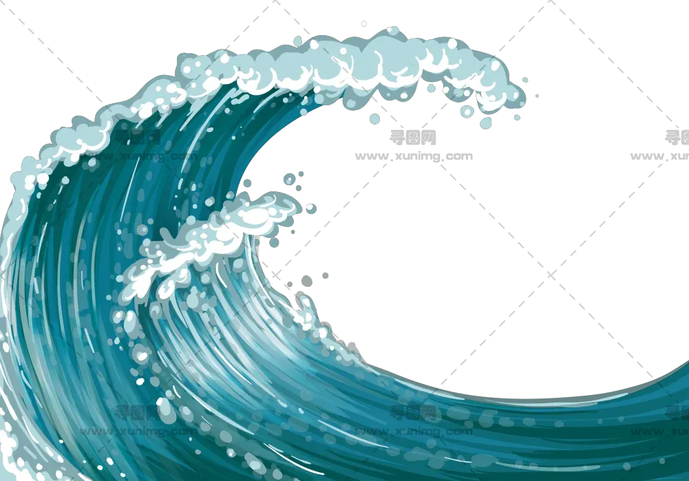 海浪透明背景pNG免抠图片|分辨率：4491×3138像素预览图