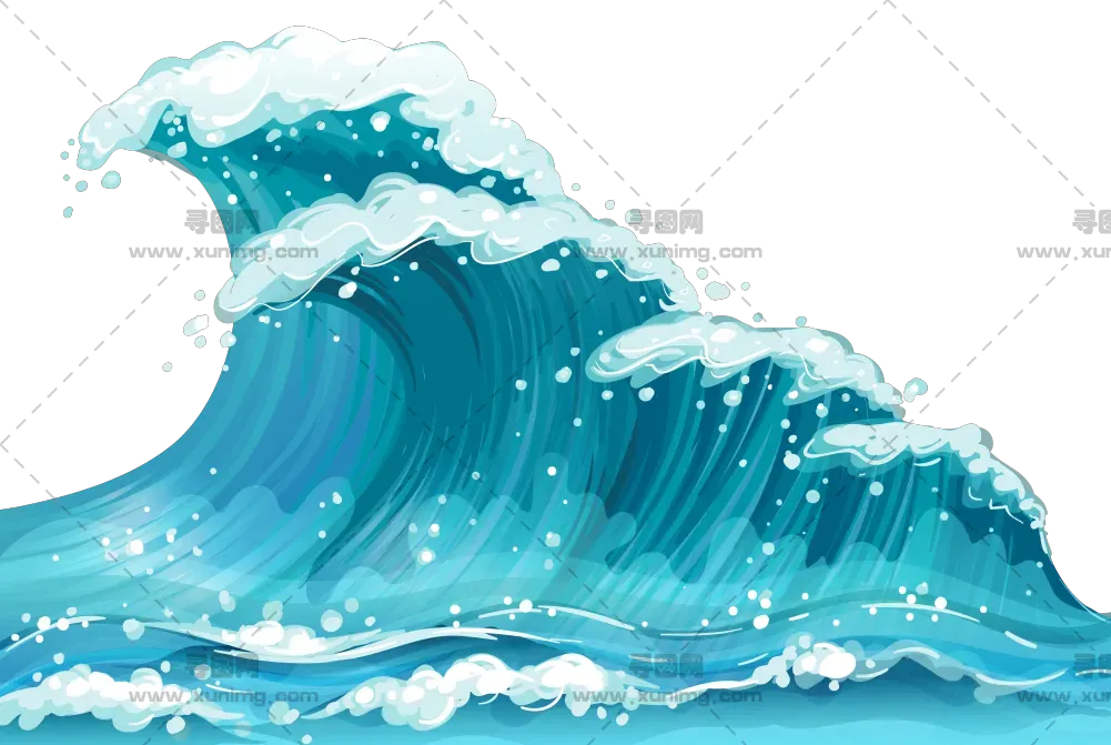 海浪透明背景pNG免抠图片|分辨率：4633×3108像素预览图