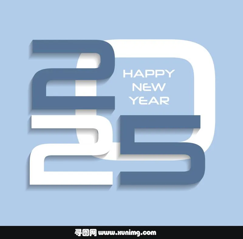 2025 年日历设计元素（优雅现代文字数字排版）预览图