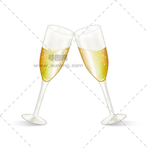 香槟酒杯（复数）PNG免抠图片|分辨率：512×512像素预览图
