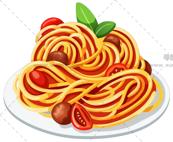 意大利面条（Spaghetti）PNG免抠图片|分辨率：600×494像素预览图