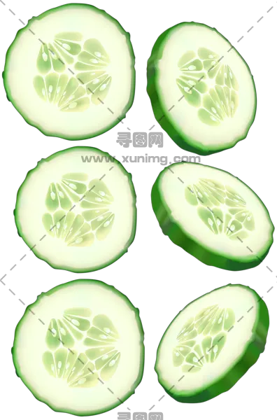 六片黄瓜PNG免抠图片|分辨率396×600像素预览图